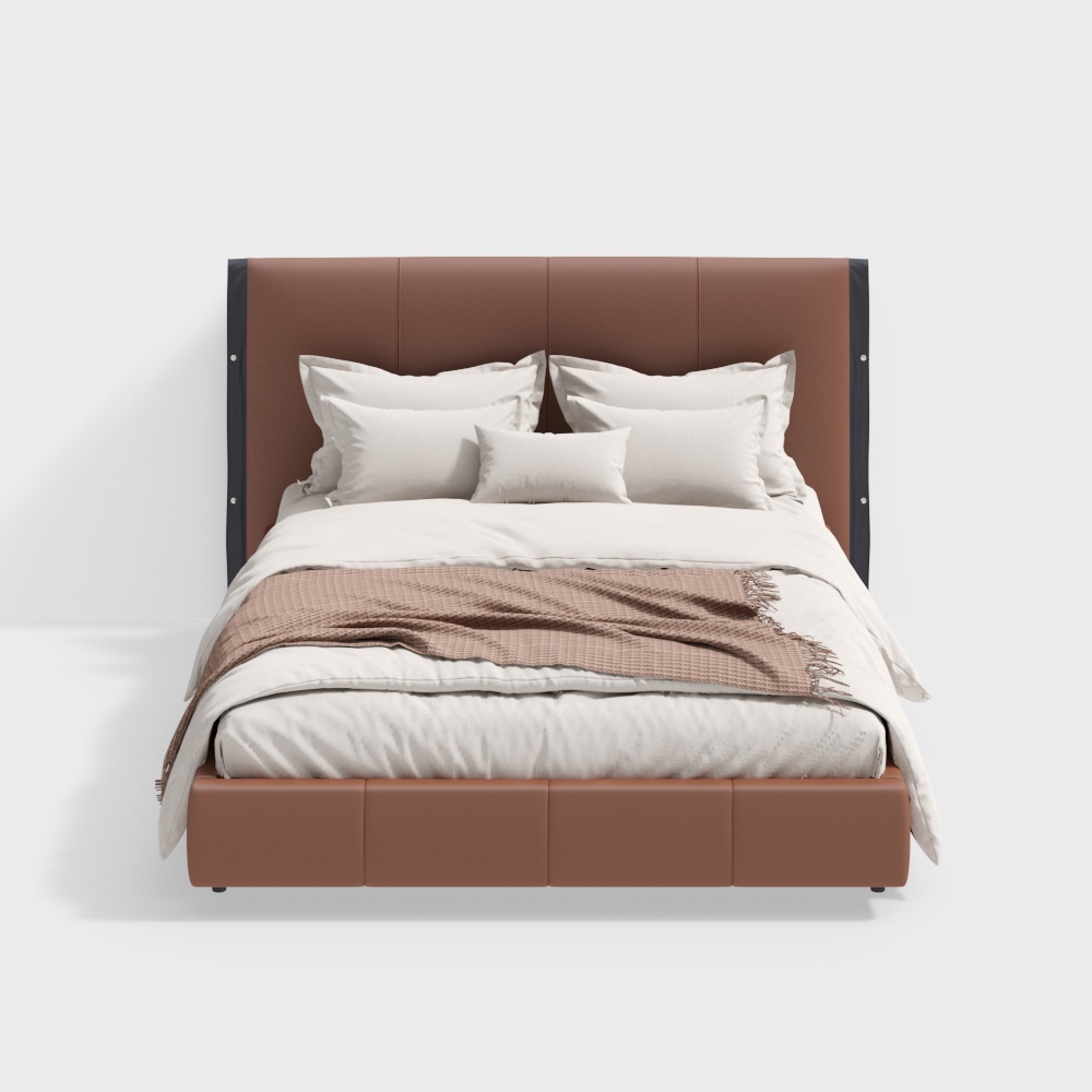 Modern Simple Bed Frame, Master Bedroom Double Bed 1.8mMB2101-1