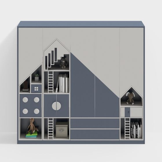 Low Polygon Stylish Cabinet 3D model