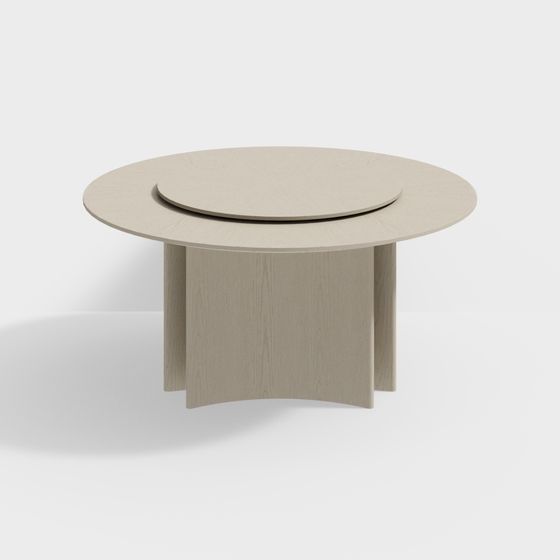 Low-Poly Round Table 3D model Design