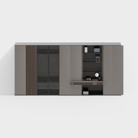 Urban Fashion Showcase Cabinet 3D model for Contemporary Designs