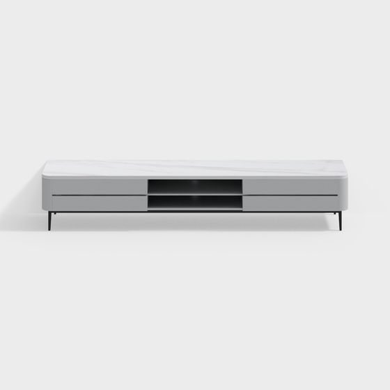 Modern Minimalist 3D TV Cabinet Model