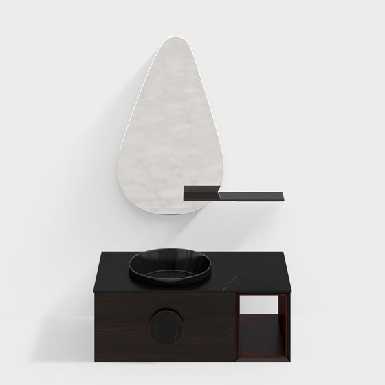 Elegant Bathroom Vanity 3D model