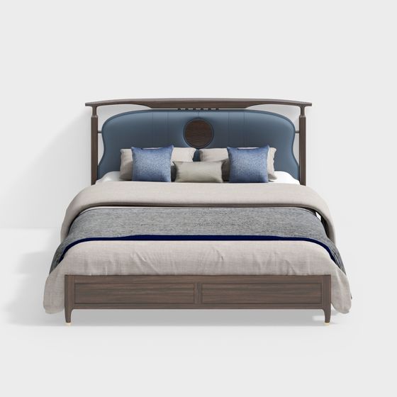 Cozy Retreat Bed 3D model for Modern Interiors