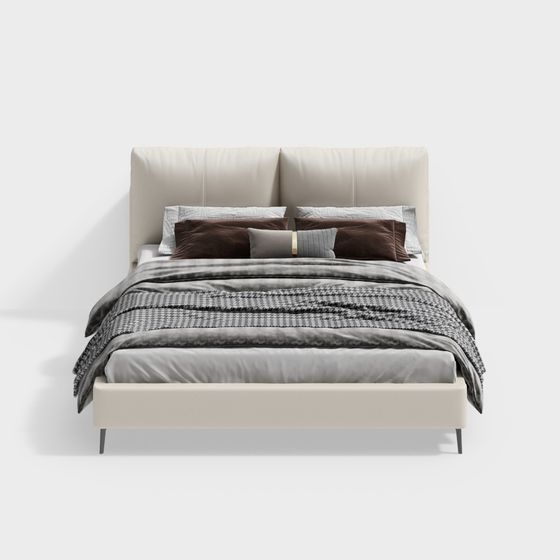 Contemporary Minimalist 3D Bed Model