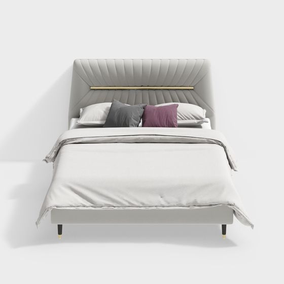 Urban Elegance 3D model Bed for Modern Interiors