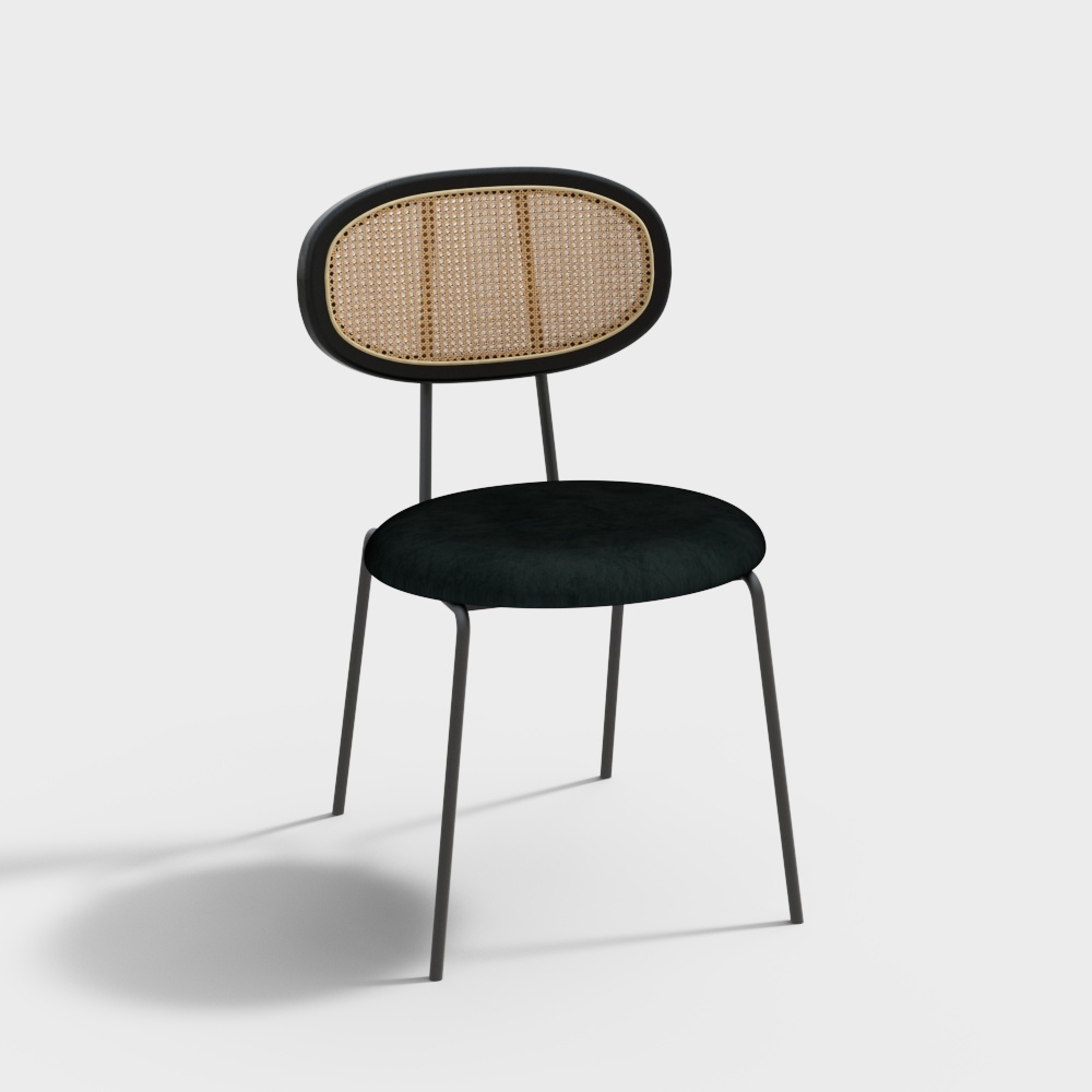 Sora - Rattan Chair Black