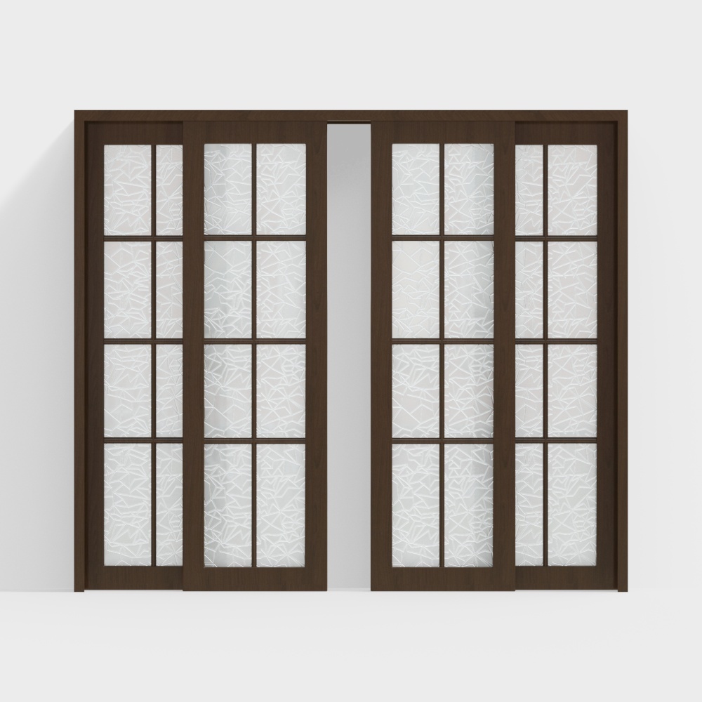 Modern sliding wooden door