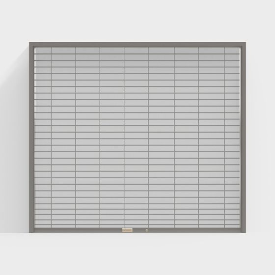 Minimalist Low-Poly Sliding Door 3D model