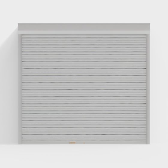 Elegant Low-Poly Rolling Door 3D Model for Modern Designs