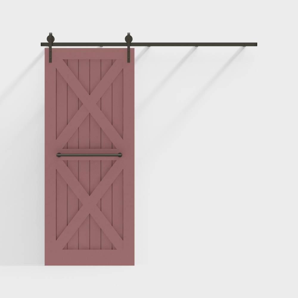 Porte coulissante nordique rose