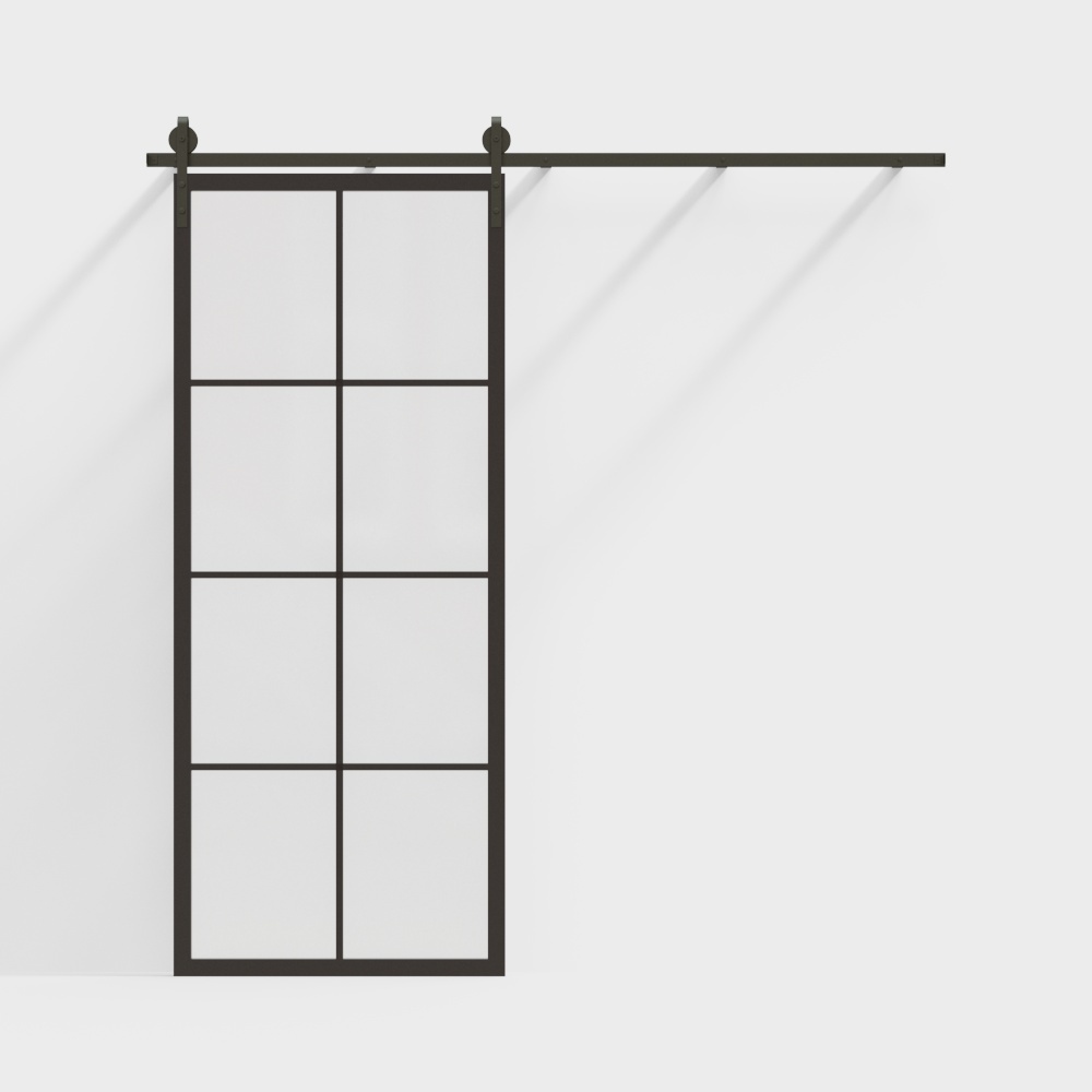 Moderne karierte Schiebetür