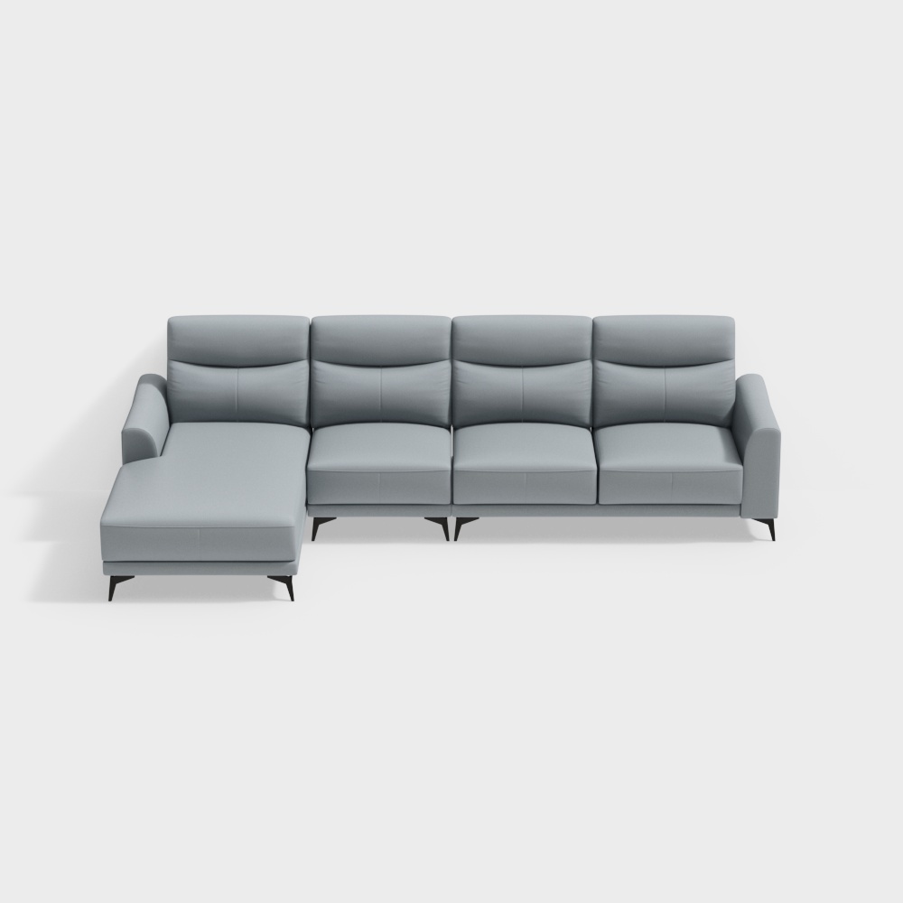 【Package 8】Italian minimalist leather sofa living room 3+1+ chaise can be customized color
