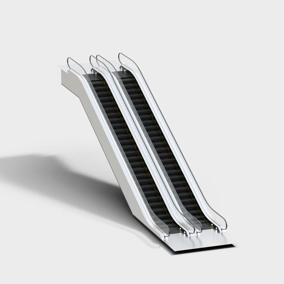 Sleek Low-Poly Elevator Escalator 3D model