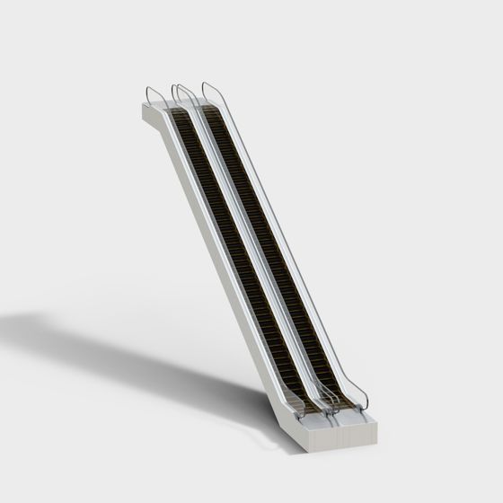 Modern Low-Poly Elevator Escalator 3D model