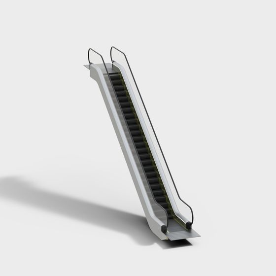 Stylish Low-Poly Elevator Escalator 3D model