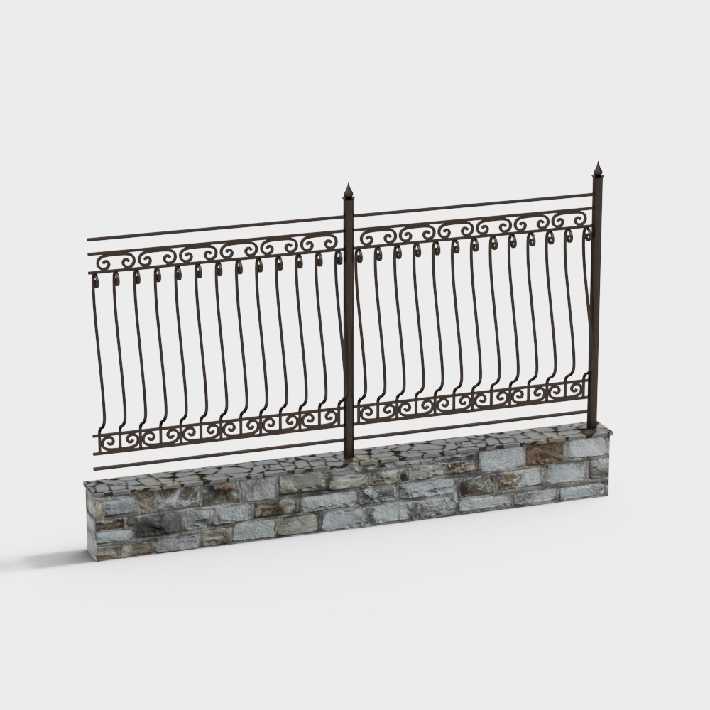 Iron Railing 3D model