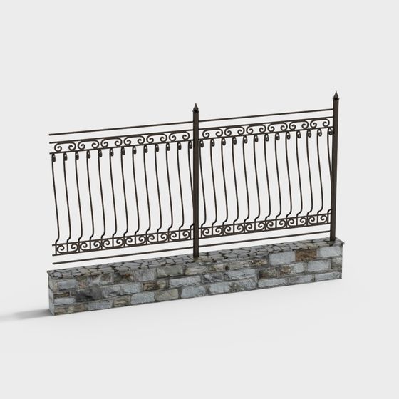 Moderne goldene Schmiedeeisen-Geländer