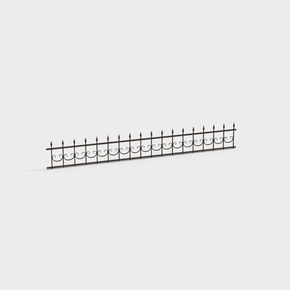 Garden Fence 3D model with Vintage Design