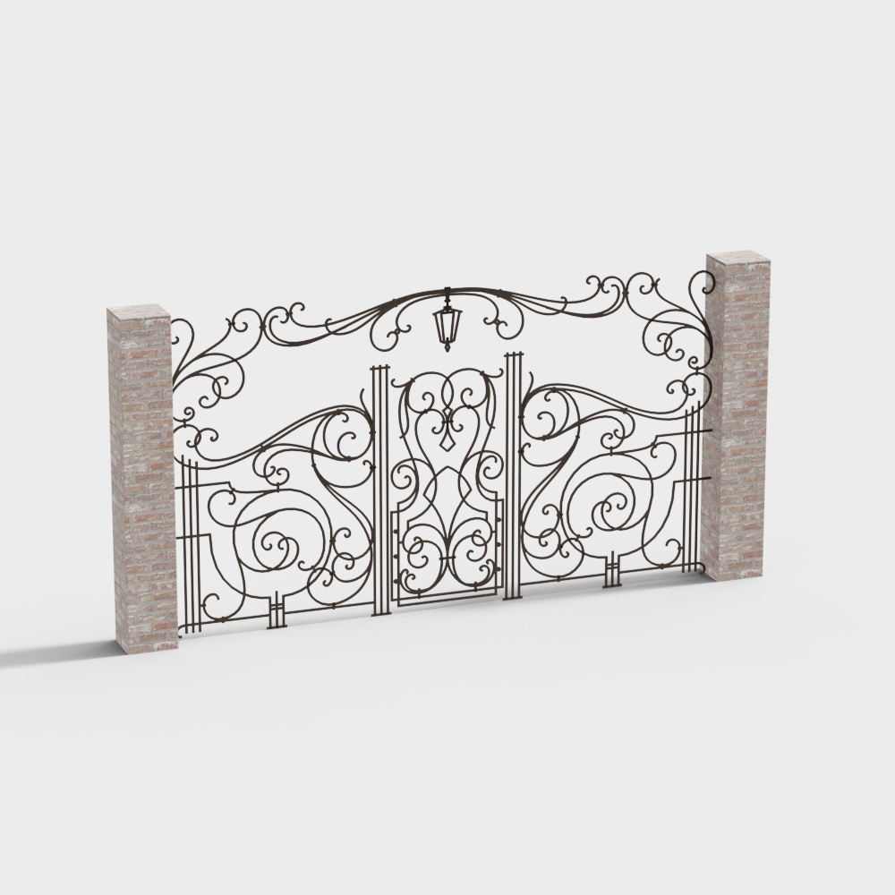 European metal wrought iron guardrail