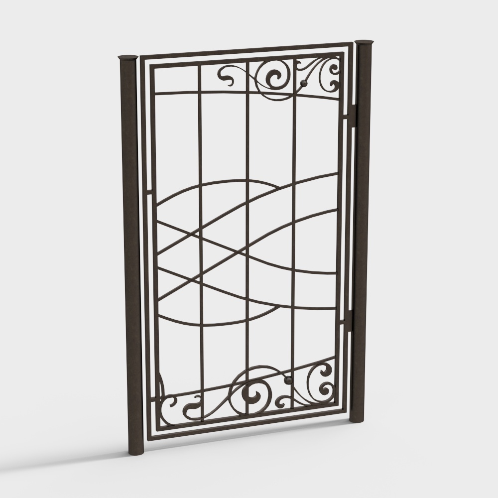 Moderne Schmiedeeisen Blumen-Geländer