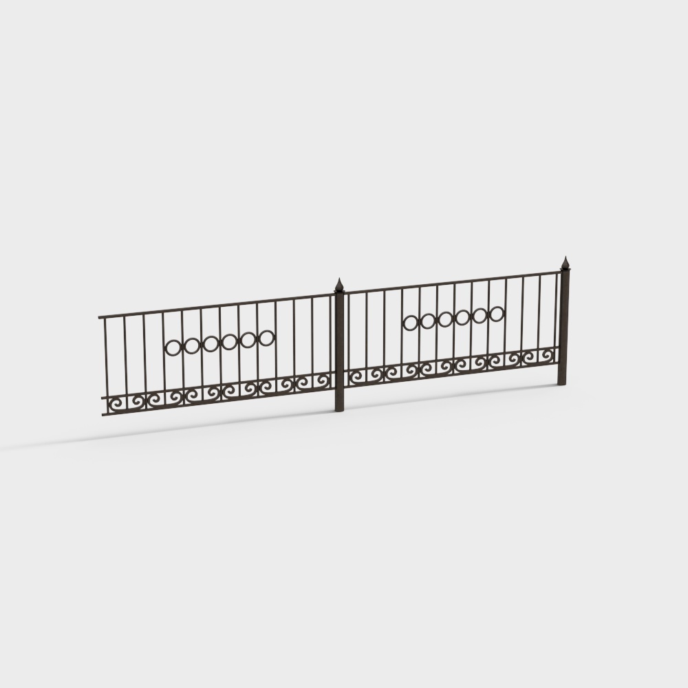 Modern iron ring art guardrail