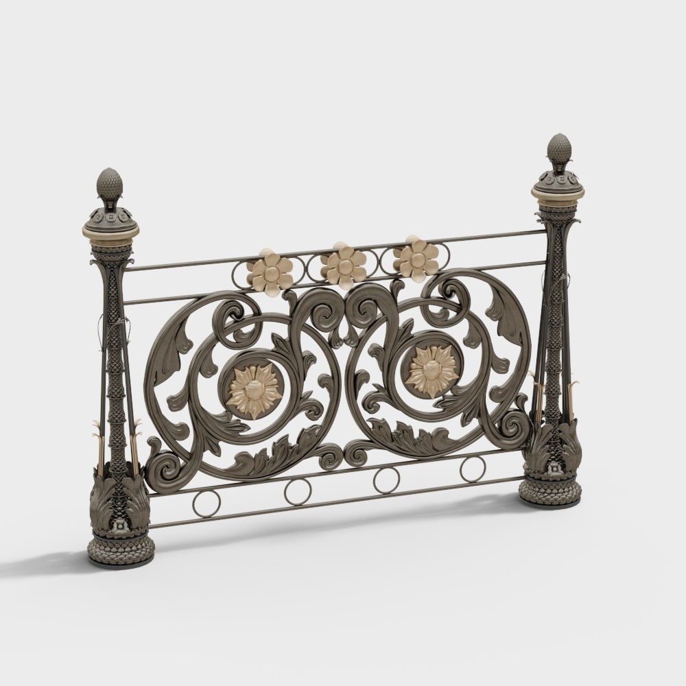 European style wrought iron railing Handrail