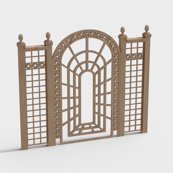 Elegant Vintage Arch 3D model for Garden Spaces
