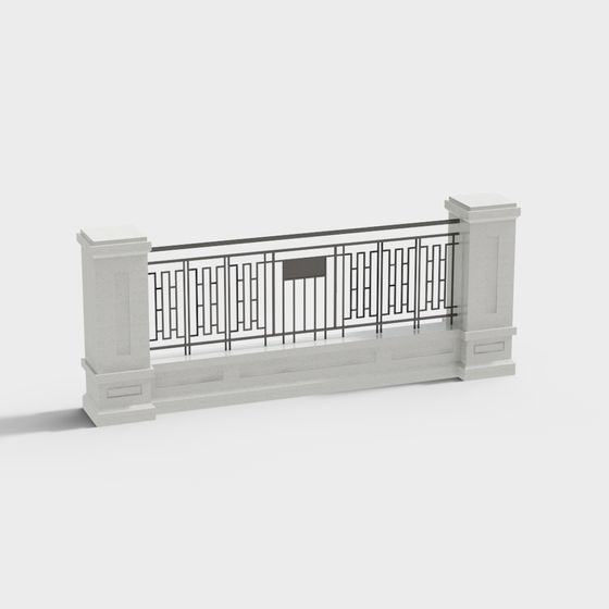 Urban Railing 3D model - Modern Aesthetic Design