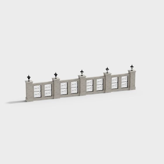 Urban Elegance Fence 3D model