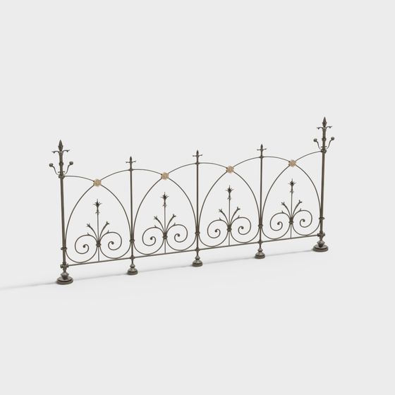 Gothic Garden Fence 3D model