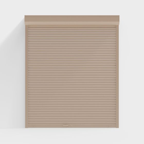 Stylish Low-Polygon Roll-Up Door 3D model