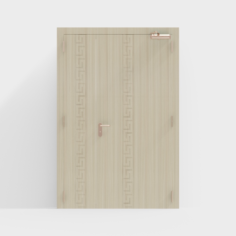 Beige fire door