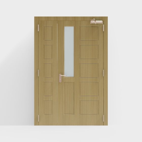 Stylish Minimalist Double Door 3D model