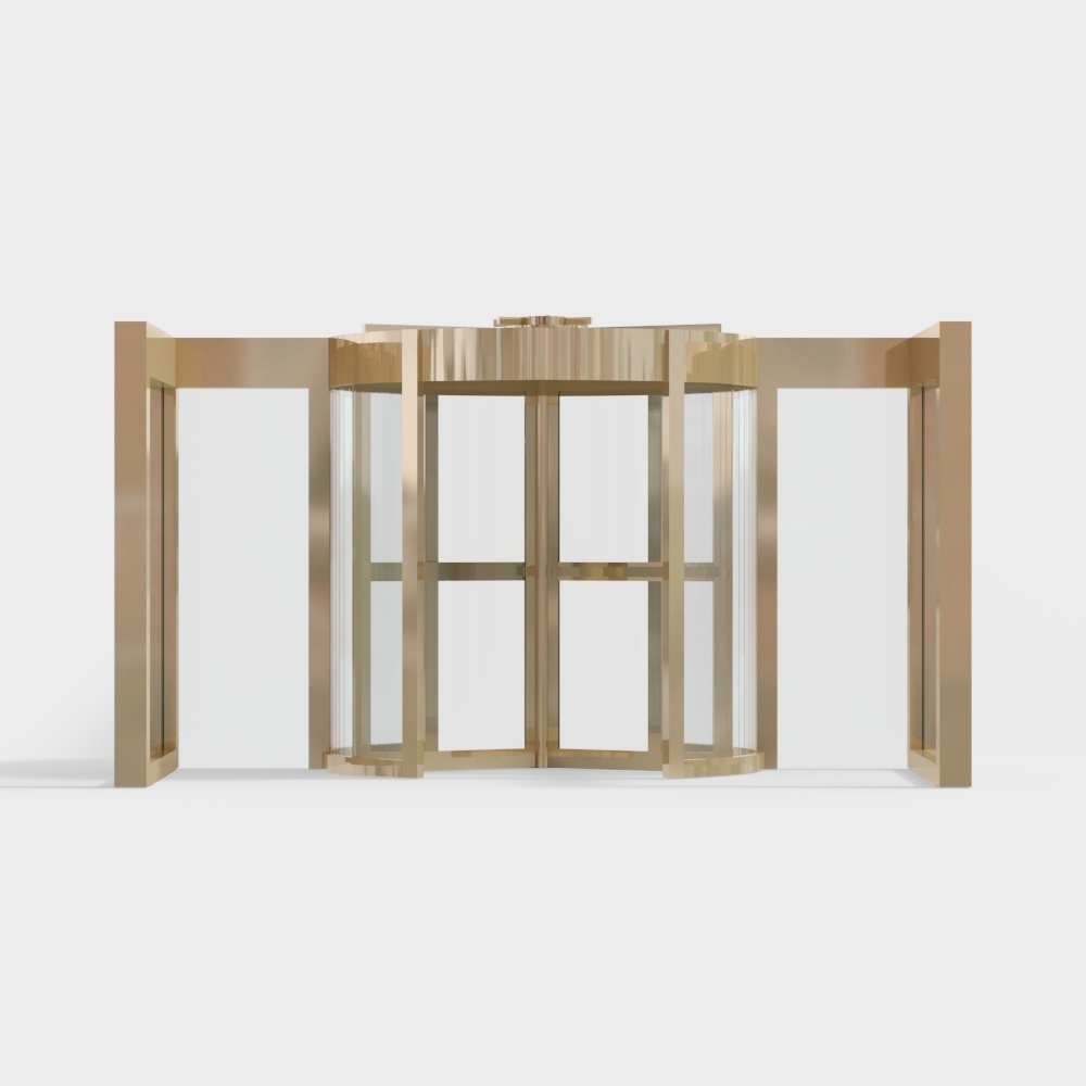 Modern glass hotel revolving door automatic door