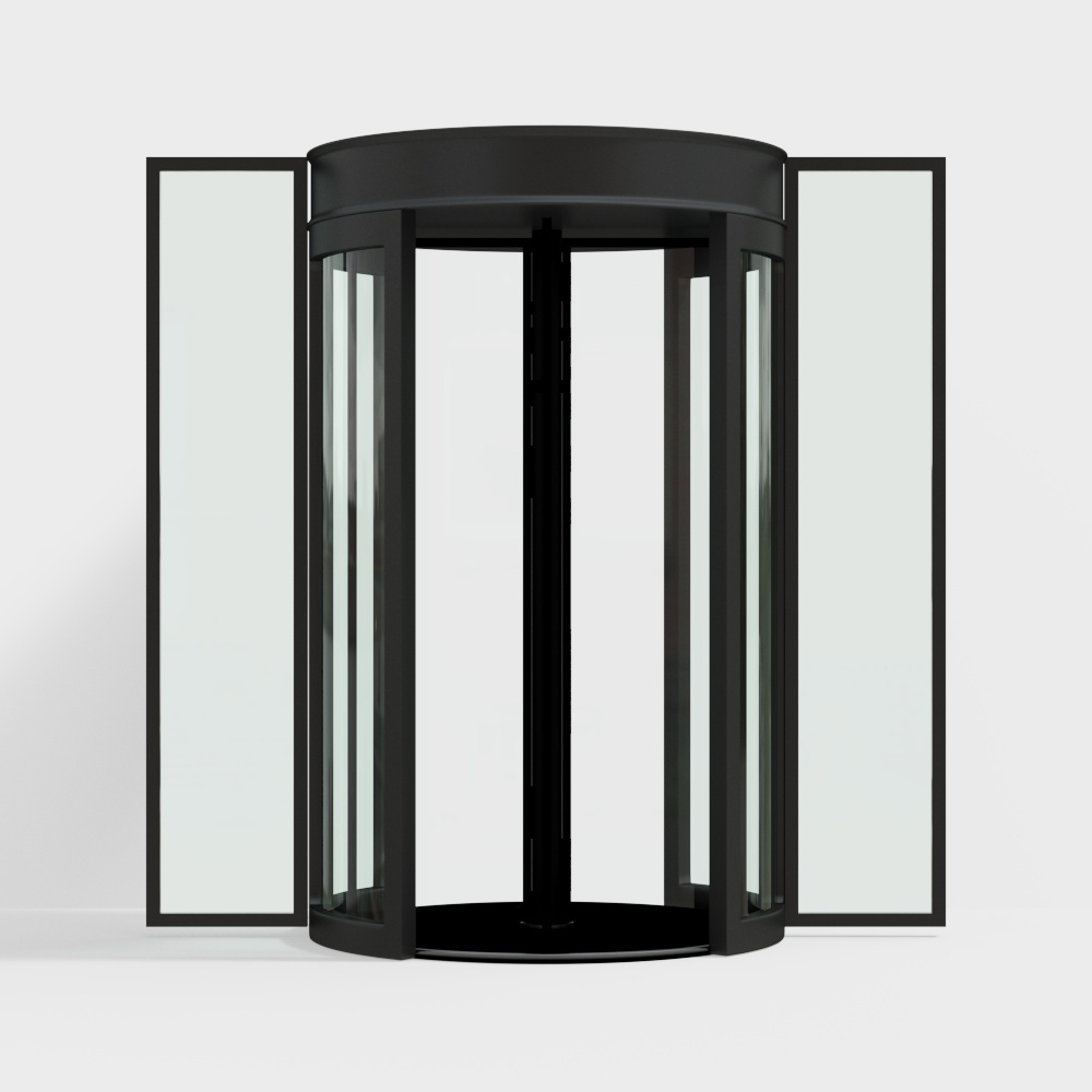 Puerta giratoria de metal moderna