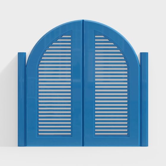 地中海の青いデニムドア