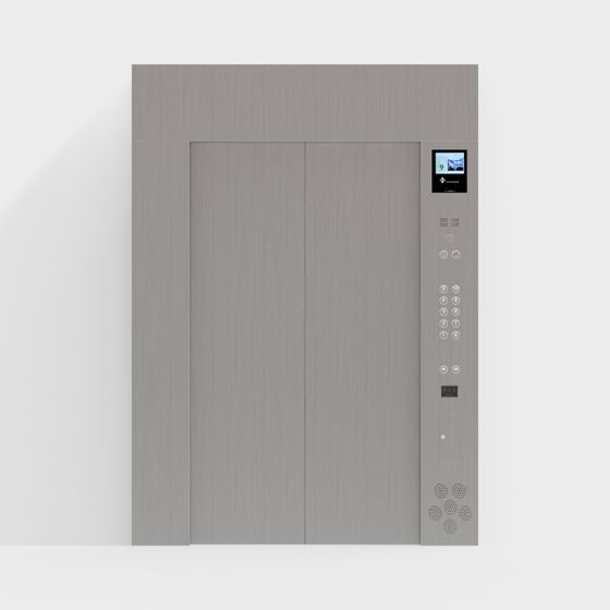Sleek Elevator Door 3D model for Modern Spaces