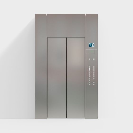 Sleek Low-Polygon Elevator 3D model