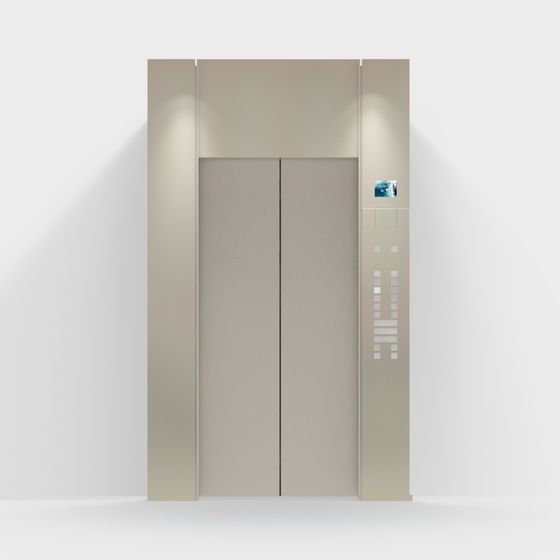 Sleek Elevator Door 3D Model for Modern Spaces