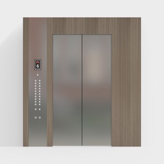 Stylish Elevator Door 3D model