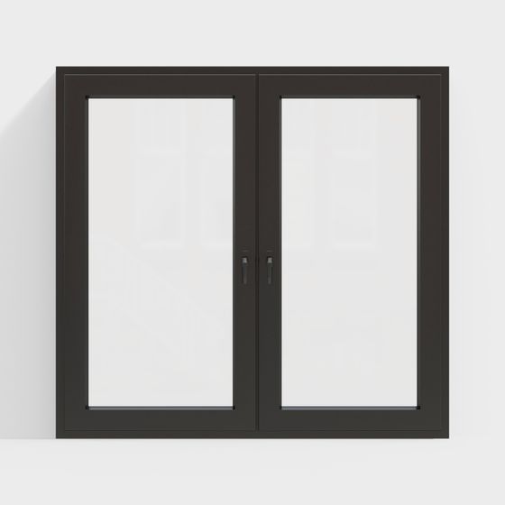 Minimalist Double Door 3D model for Contemporary Spaces