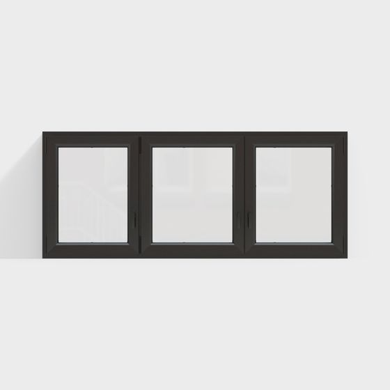 Low Poly Black Window 3D model