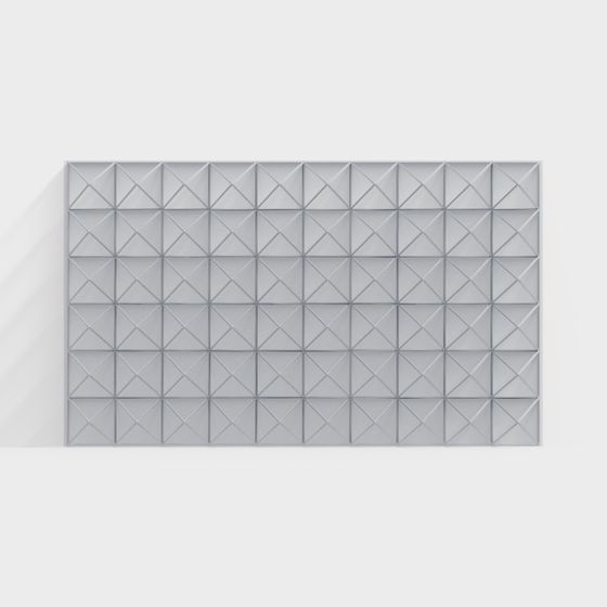 Geometric Triangular Fusion Wall 3D model