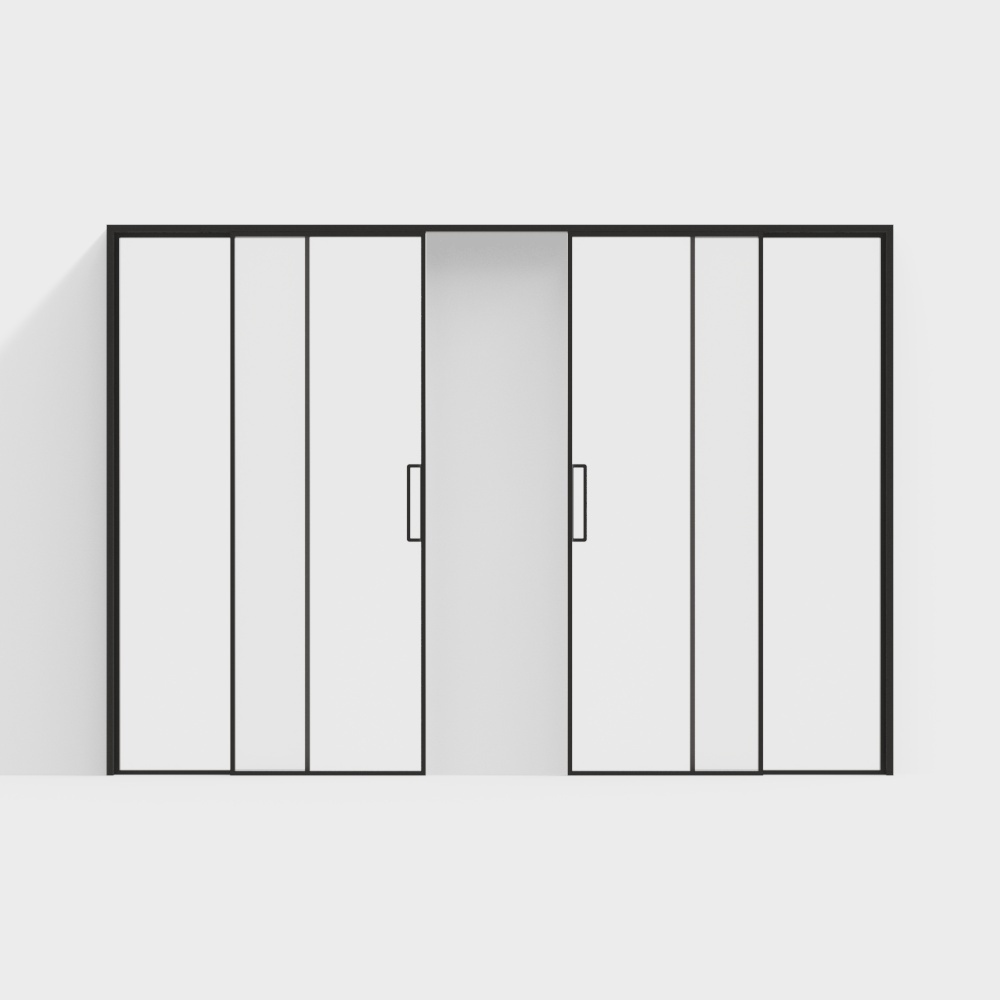 Modern sand glass sliding door