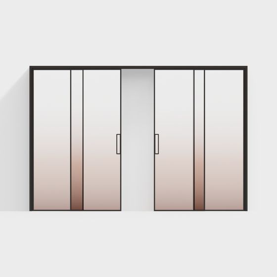 Elegant Glass Sliding Door 3D model