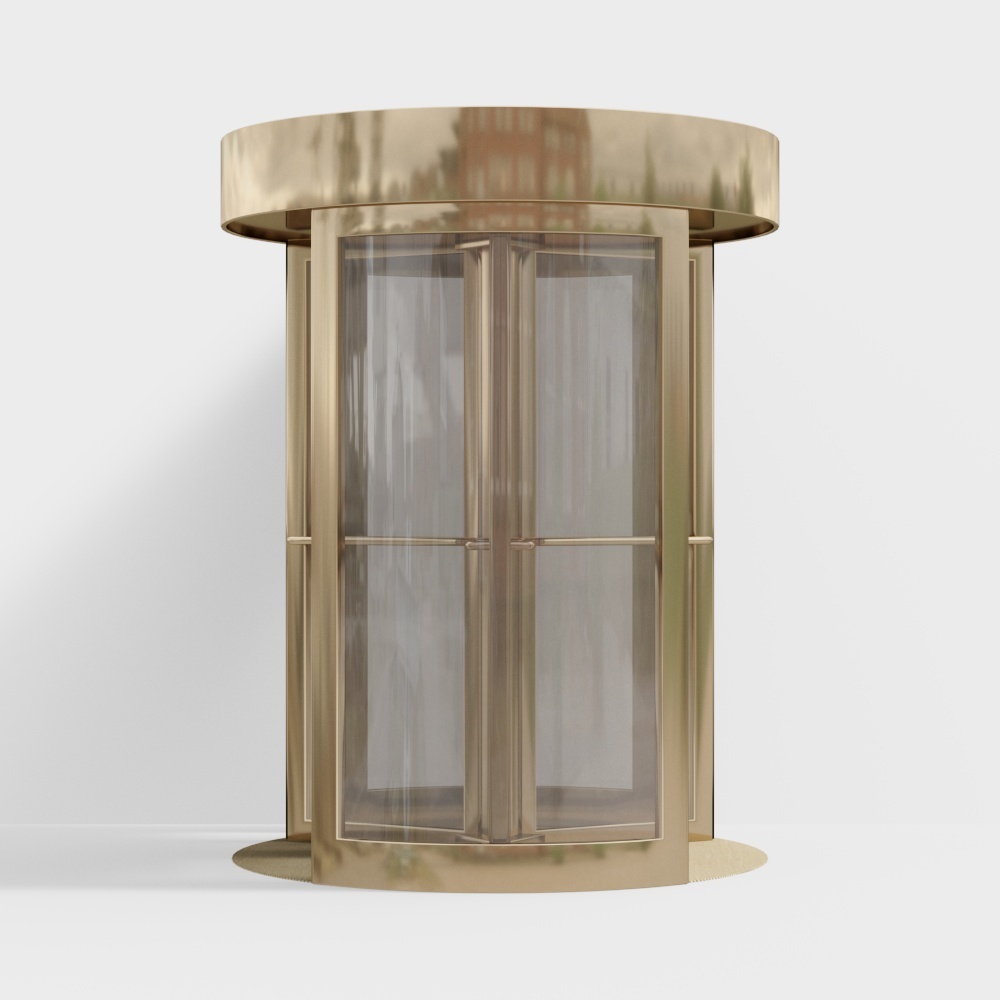 Modern metal rotating glass automatic door