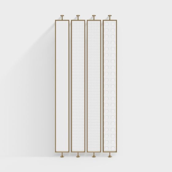 Elegant Low-Poly Screen 3D model for Modern Interiors