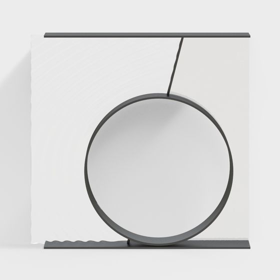 Minimalist Low Polygon Mirror 3D Model