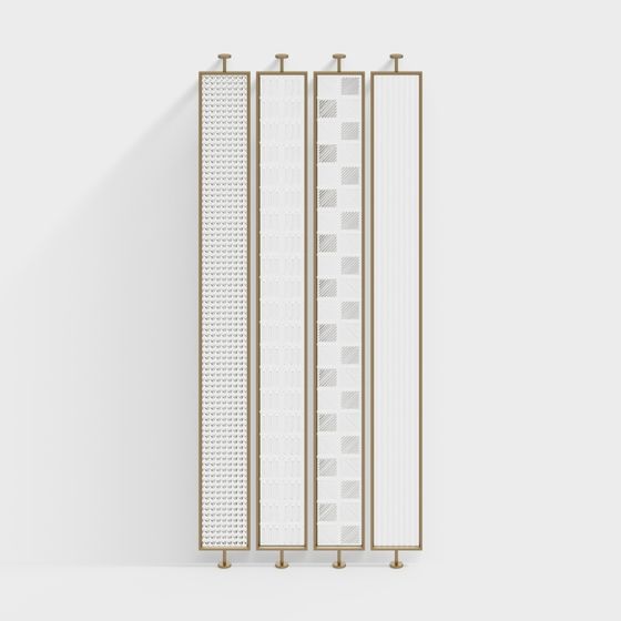 Elegant Low-Poly Screen 3D model with Geometric Patterns