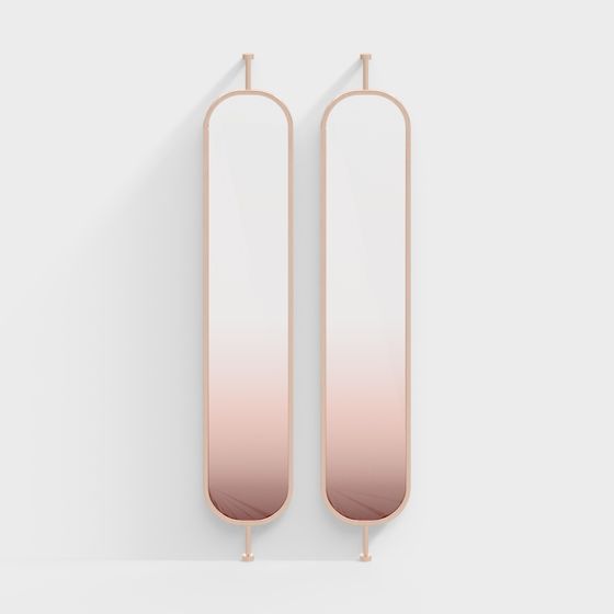 Rose Gold Arch Mirror 3D model